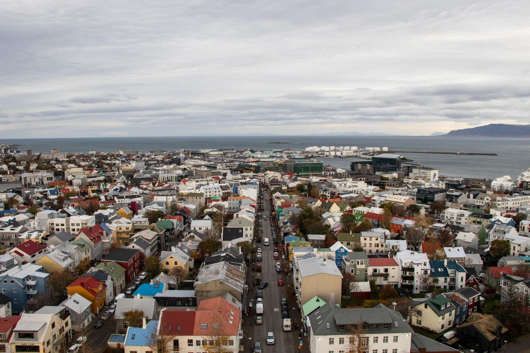 Näkymä Reykjavikin kaupunkiin.